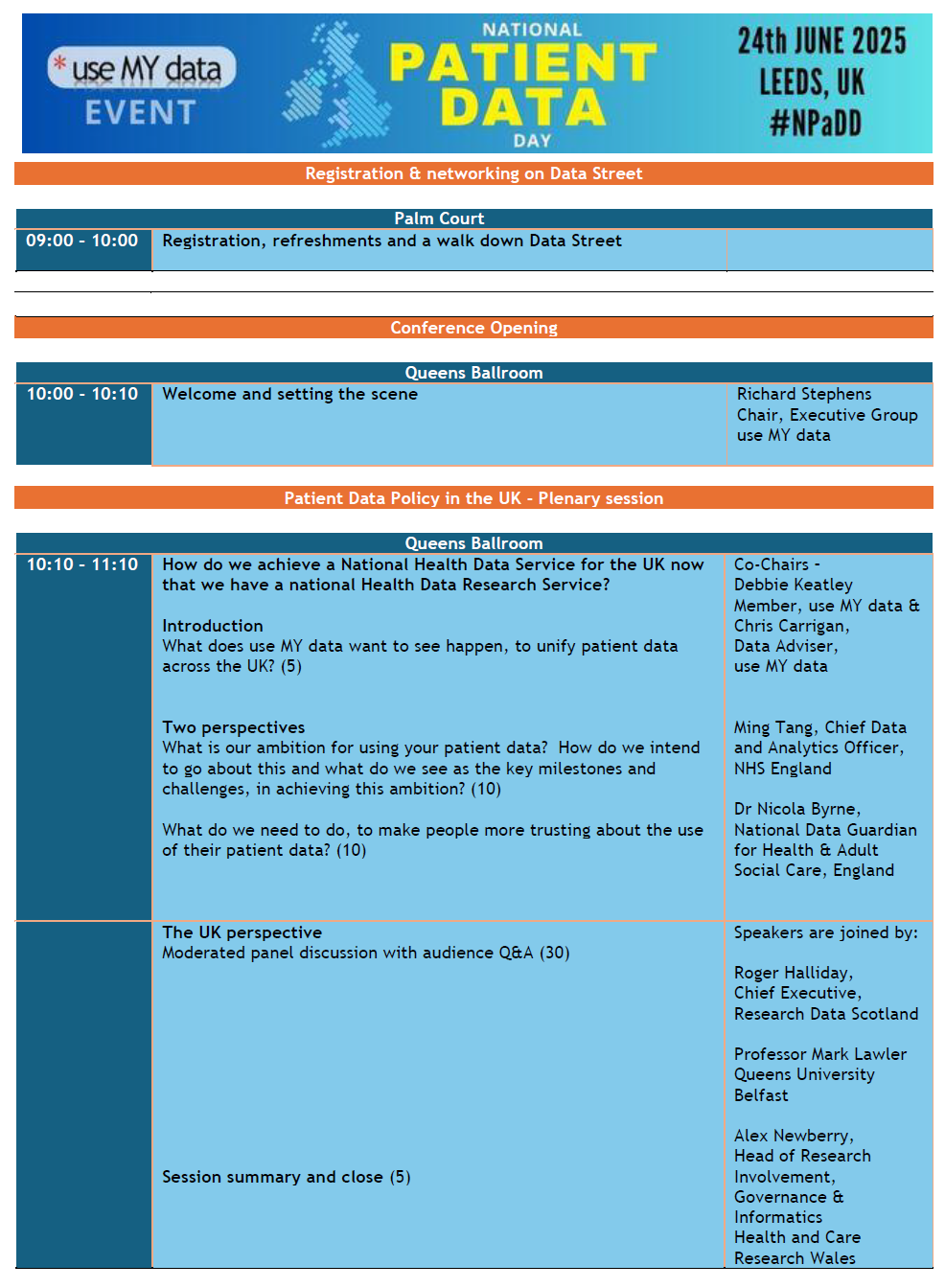 conference proogramme